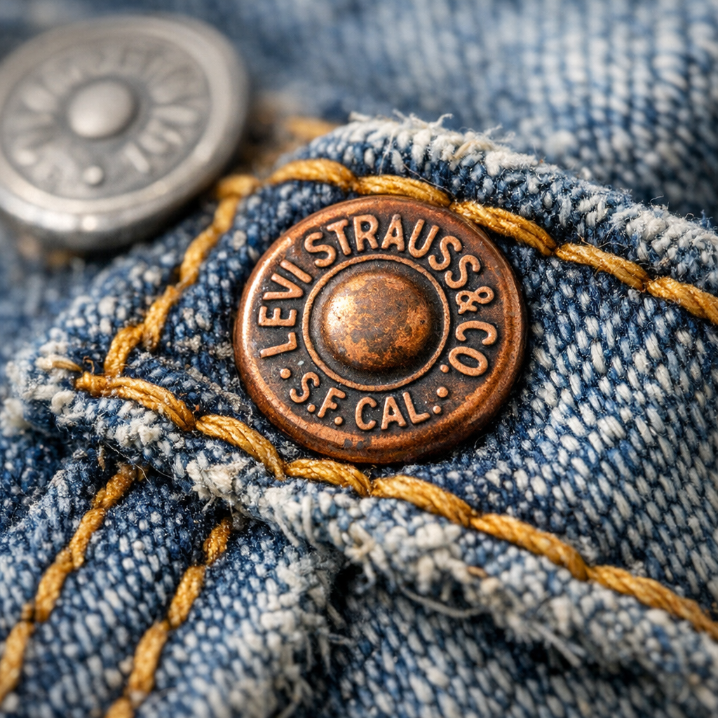 Levi'sのリベットの役割と歴史のディテール